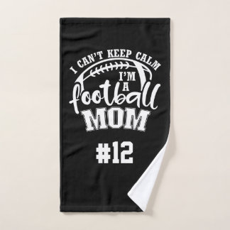 Football Mum Rally Towel- I Can't Keep Calm Hand Towel