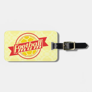 Football Mum Red & Yellow Luggage Tag