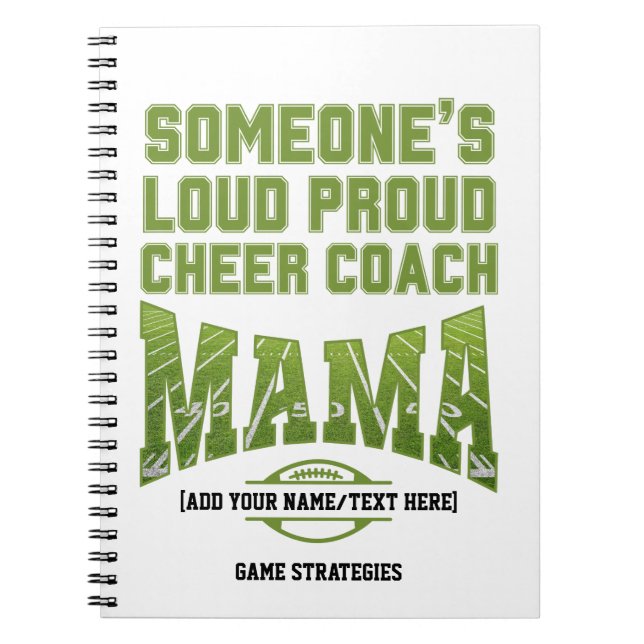 Football Mum SOMEONE'S LOUD PROUD MAMA Game Plan Notebook (Front)