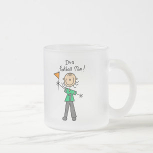 Football Mum Tshirts and Gifts Frosted Glass Coffee Mug