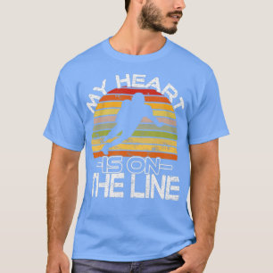 Football My Heart Is On The Line Offensive Lineman T-Shirt