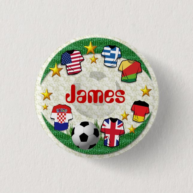 Football  ~  Name Button # 3 (Front)