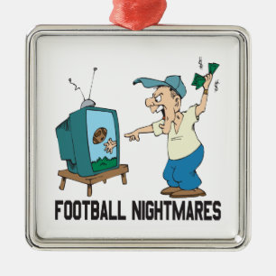 Football Nightmares Metal Tree Decoration