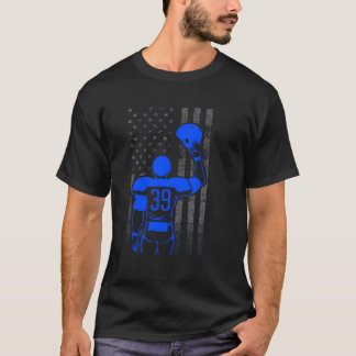 Football Number 39 Blue Football Player Flag With  T-Shirt