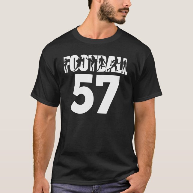 Football Number 57 My Favorite Football Players Nu T-Shirt (Front)