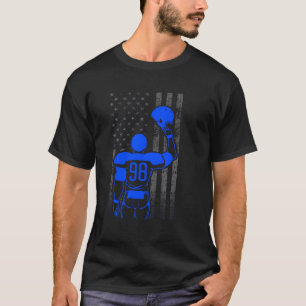 Football Number 98 Blue Football Player Flag With T-Shirt