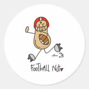 Football Nut Classic Round Sticker