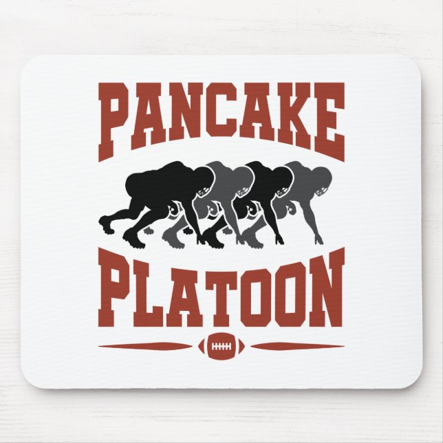 Football Offensive Lineman Pancake Platoon Mouse Mat (Front)