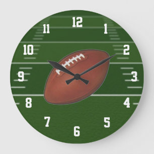 Football on Field Clock