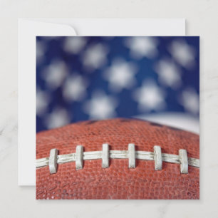 Football On Flag Party Invitation