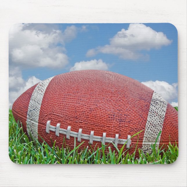 Football On Grass Mouse Mat (Front)
