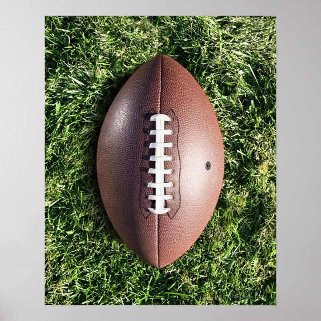 Football on Grass Poster (Front)