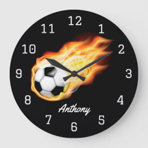Football or Soccer personalised Large Clock