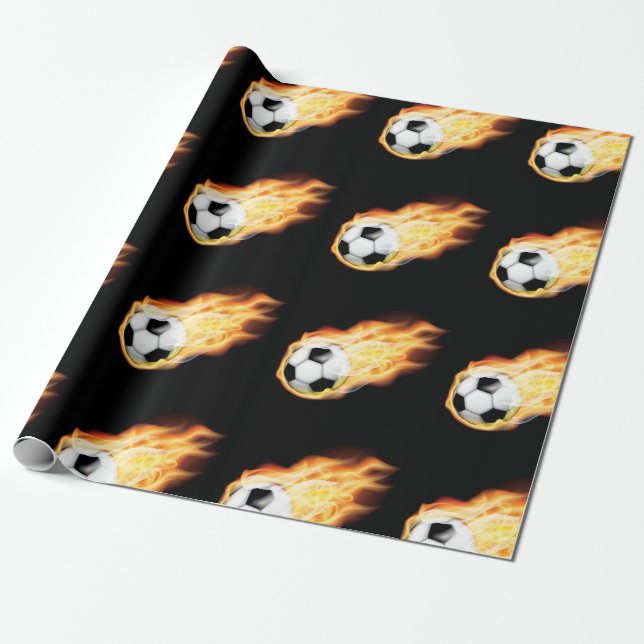 Football or Soccer Wrapping Paper (Unrolled)