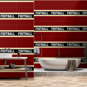 FOOTBALL Orange White Black Red Racing Stripes Wallpaper