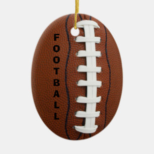 FOOTBALL ornament! Ceramic Tree Decoration