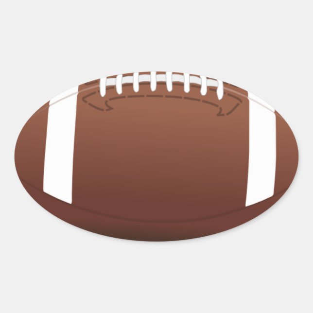 Football Oval Sticker (Front)