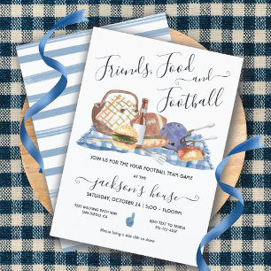 Football Party at home or Tailgate BBQ Beer Shower Invitation