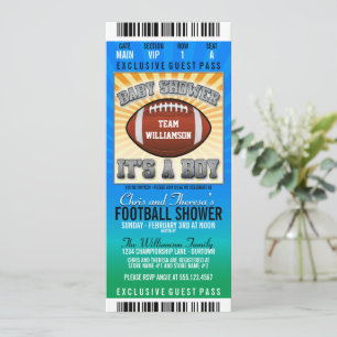 Football Party Baby Shower Invitation