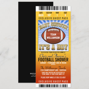 Football Party Baby Shower Invitation