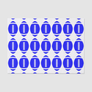 Football Party Blue Footballs Gift Wrapping Tissue Paper