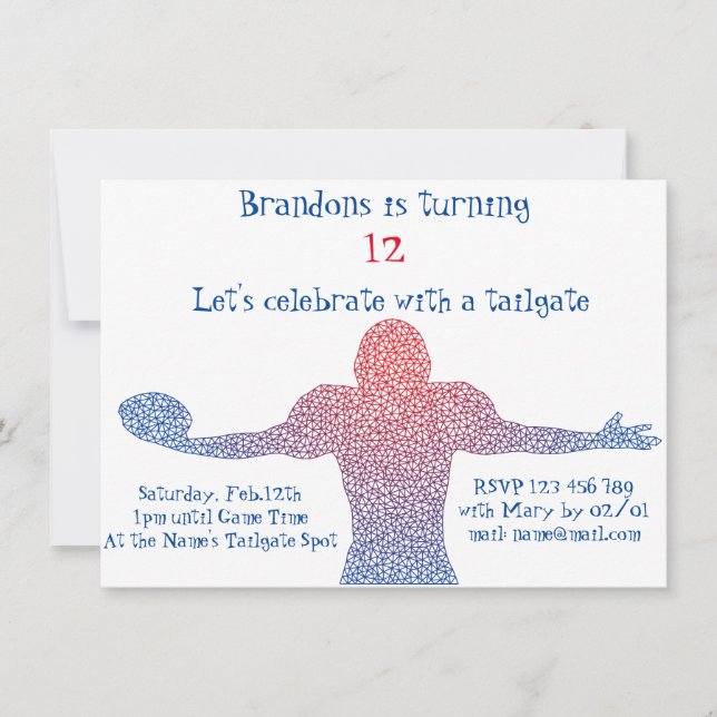 Football Party Invitation (Front)