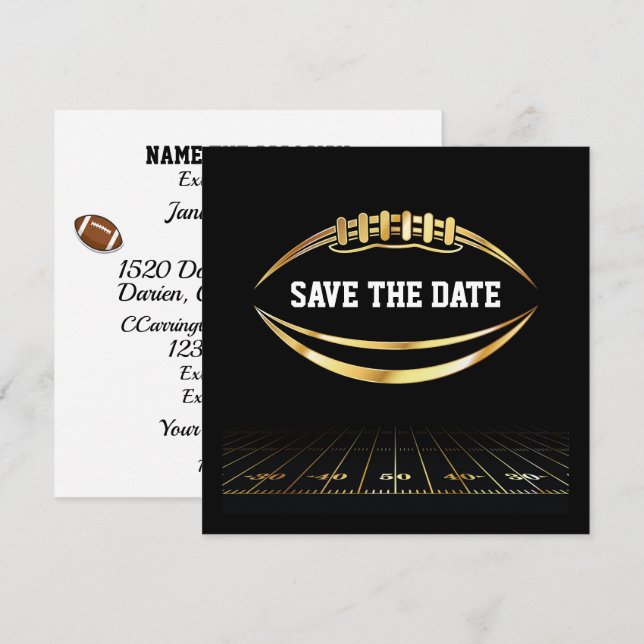 Football Party Invitation (Front/Back)