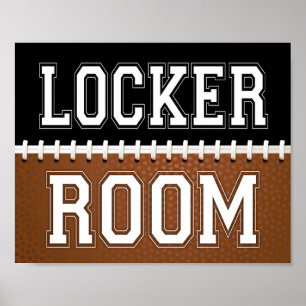 Football Party LOCKER ROOM Sign Print