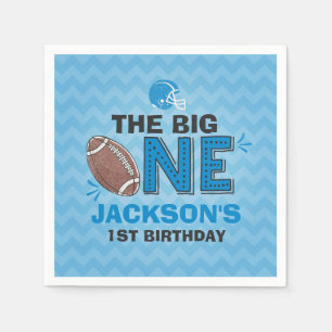 Football Party Napkin Football 1st Birthday