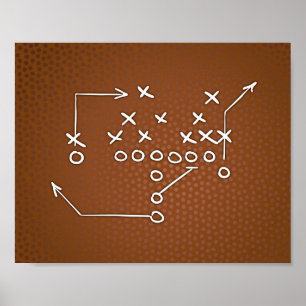 Football Party PLAYBOOK II Sign Print