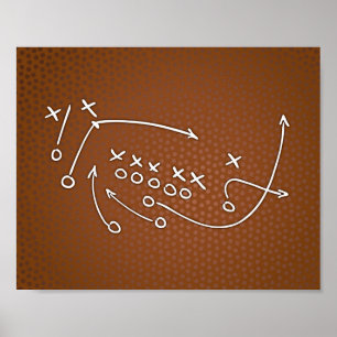 Football Party PLAYBOOK Sign Print