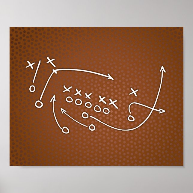 Football Party PLAYBOOK Sign Print (Front)