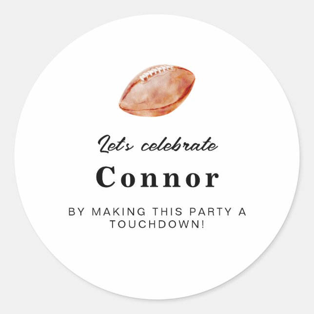Football Party Stickers (Front)