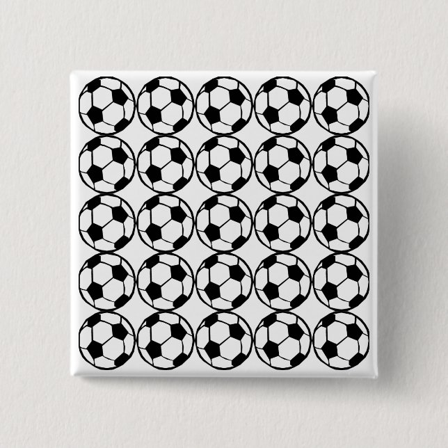 Football pattern 15 cm square badge (Front)
