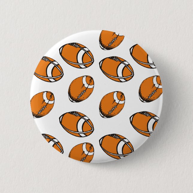 football pattern 6 cm round badge (Front)