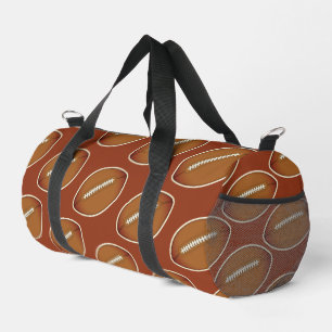 Football Pattern Brown Screwball Graphics Duffle Bag