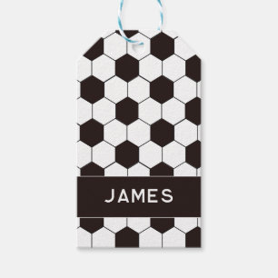 Football pattern Footballer birthday Gift Tags