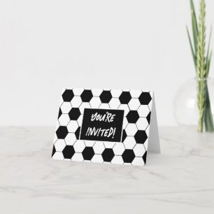 Football Pattern Template Invitation Card