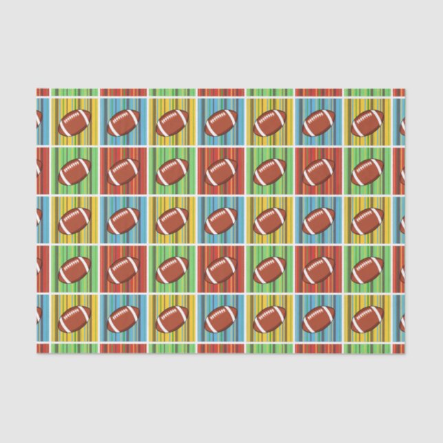 Football Pattern Tissue Paper (Front)
