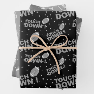 Football Pattern Wrapping Paper Sheet