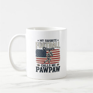 Football Pawpaw Vintage American Flag Shirt Design Coffee Mug