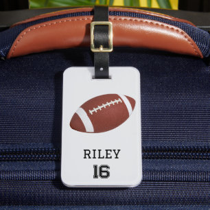 Football Personalised Custom Team Bag Tag Gift
