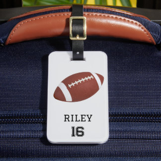Football Personalised Custom Team Bag Tag Gift