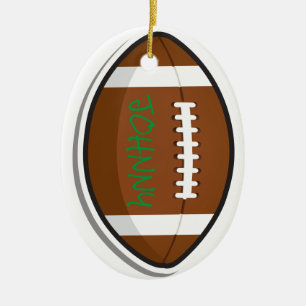 Football Personalised Team Player Sports Ceramic Tree Decoration