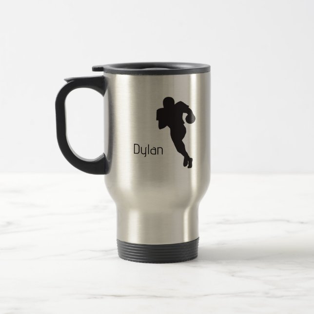 "Football" Personalised Travel Mug (Left)