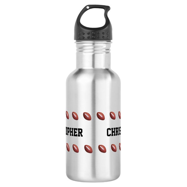 Football, Personalized Name,  532 Ml Water Bottle (Front)