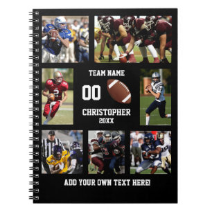 Football photo collage notebook