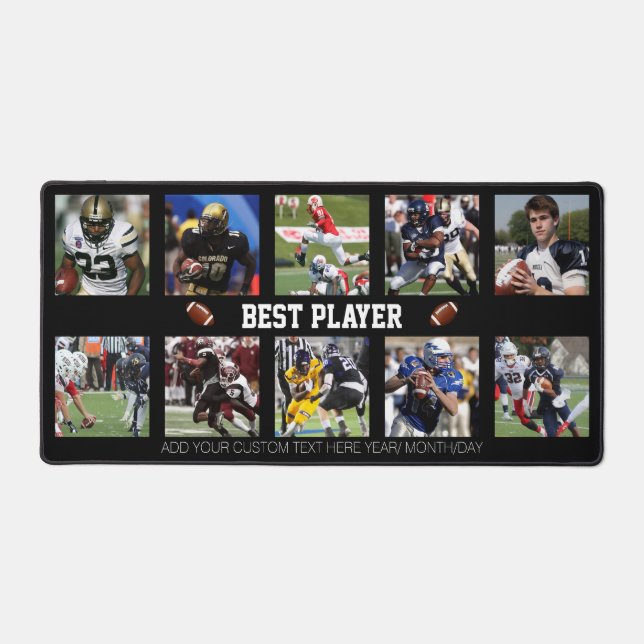 Football photo collage template Photo Block Desk Mat (Front)