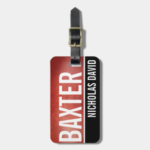 FOOTBALL PIGSKIN Custom Luggage Tag MONOGRAM
