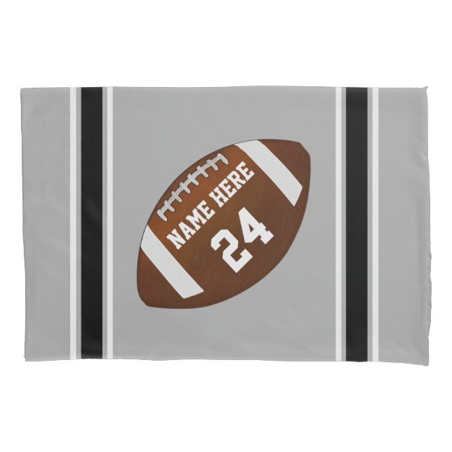 Football Pillow Case, Name, Jersey Number, Colours Pillowcase (Front)
